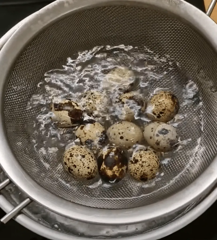 Lower the eggs into the water