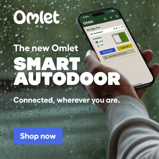 The new Omlet Smart Autodoor app.